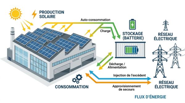 Flux énergie photovoltaïque