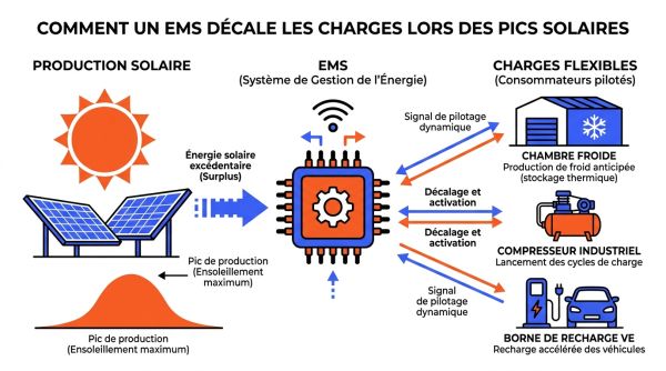Pilotage charges EMS solaire