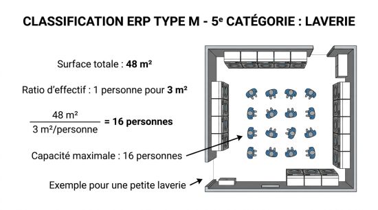Calcul effectif ERP laverie type M