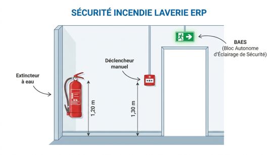 Sécurité incendie laverie ERP