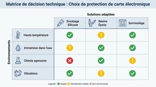 Choix de protection de carte électronique