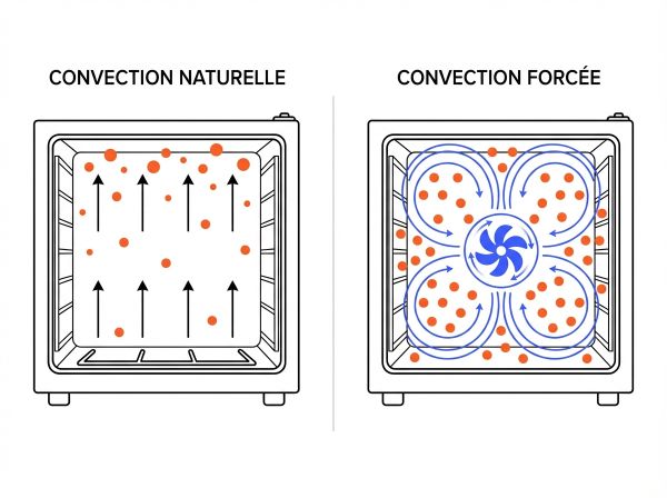 Comparatif convection naturelle et forcée