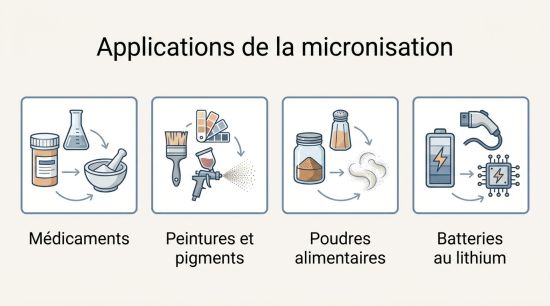 Applications de la micronisation