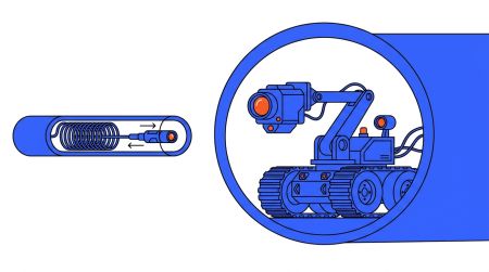 Diamètre canalisation caméra et robot motorisé