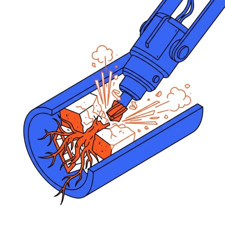 Fraisage robotisé obstacle dur canalisation