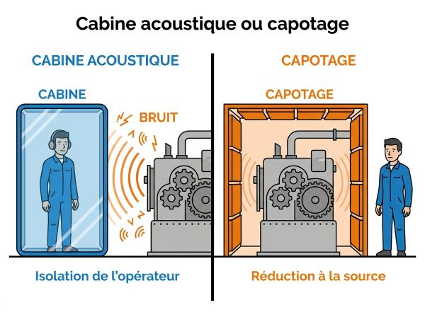 Cabine acoustique ou capotage