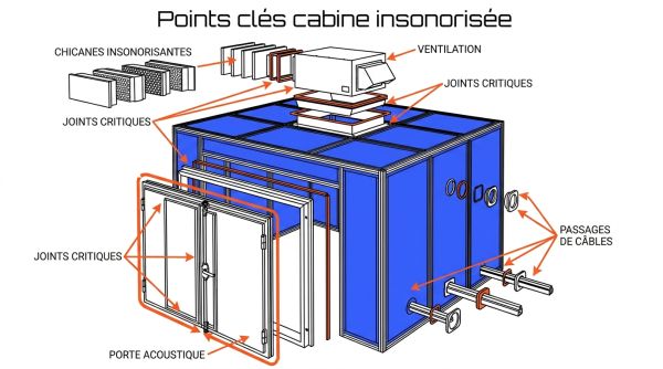 Points clés cabine insonorisée