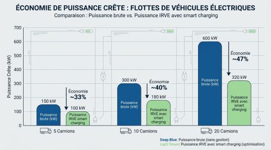 Puissance IRVE avec smart charging