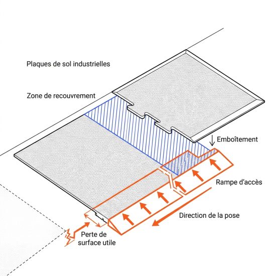 Recouvrement de plaques de roulage sur site