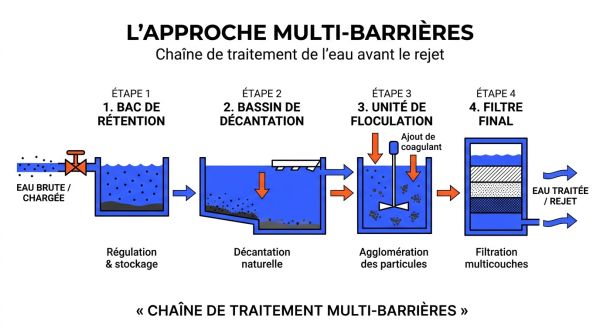 Étapes de l'approche multi-barrières