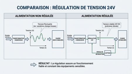 Régulation de tension 24V.