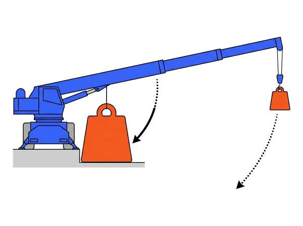 Déport et capacité mini grue d'abattage