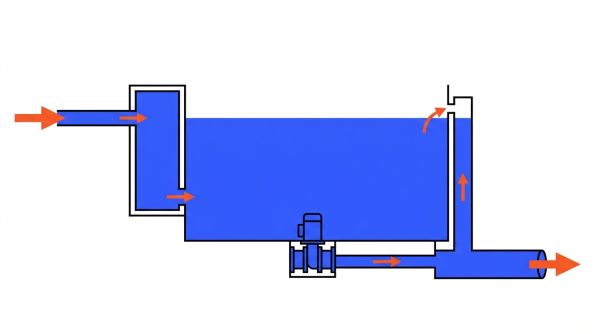 Coupe et composants du bassin de rétention