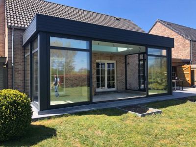 véranda en aluminium à toit plat véranda en aluminium à toit plat