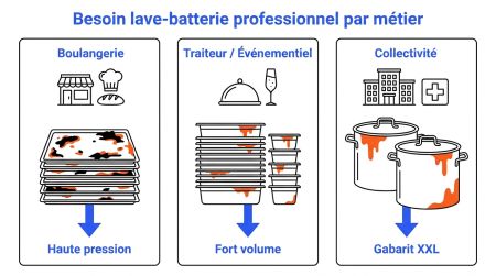 Besoin lave-batterie professionnel par métier