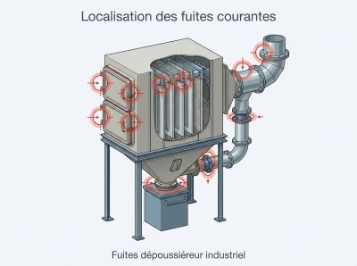 Fuites dépoussiéreur industriel