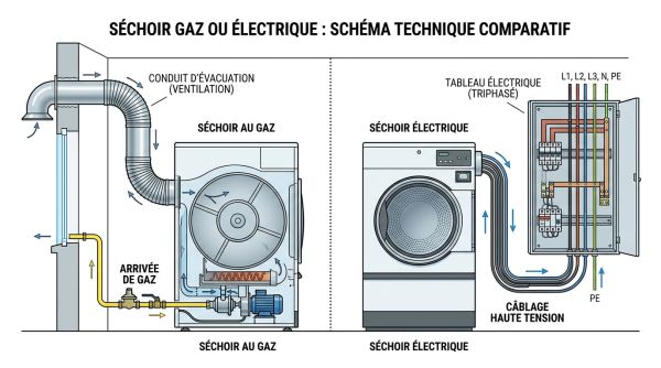 Séchoir gaz ou électrique