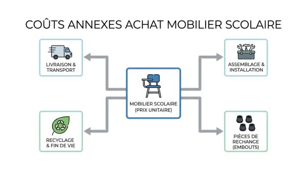 Coûts annexes achat mobilier scolaire