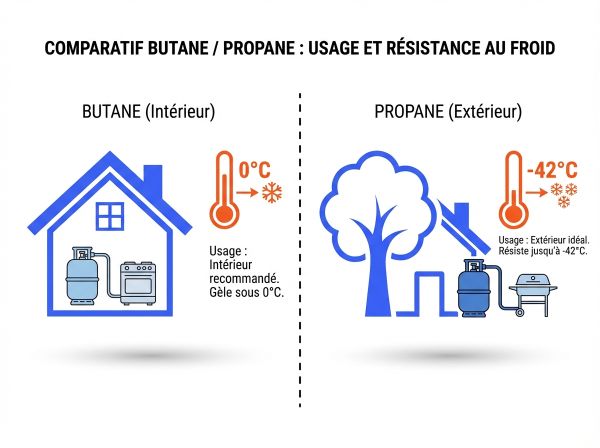Comparatif butane propane interieur exterieur