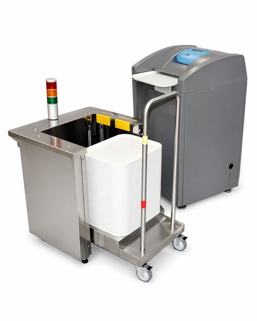 Chariot en métal et machine industrielle