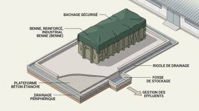 Normes stockage fientes bâtiment avicole