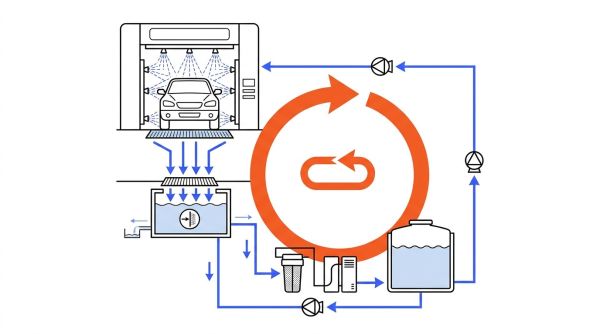 Recyclage d'eau d'un portique de lavage