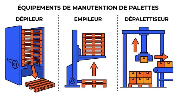 Différences dépileur de palettes et empileur