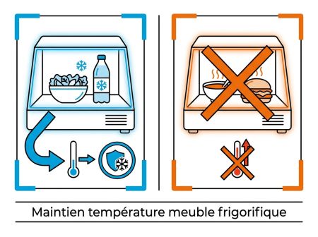 Maintien température meuble frigorifique
