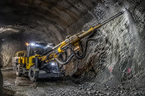 Foreuse DTH en mine souterraine