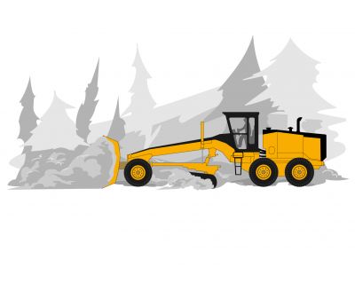 Utilisation d’une lame niveleuse pour un déneigeme