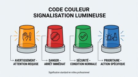 Infographie code couleur signalisation lumineuse