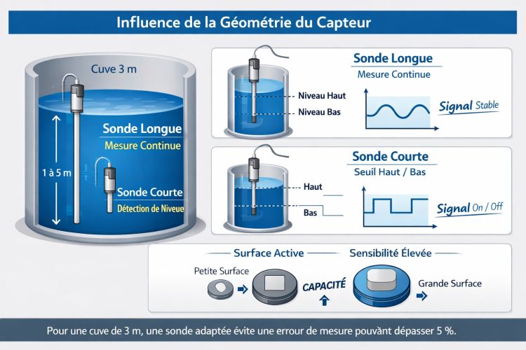 fonctionnement d'un capteur de niveau capacitf