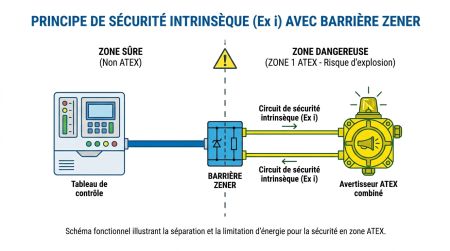 Barrière Zener avertisseur ATEX
