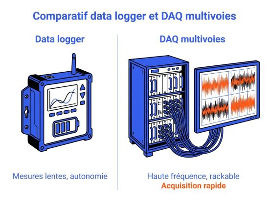 Comparaison data logger et DAQ