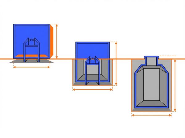 Comparatif colonne aérienne et enterrée PAV