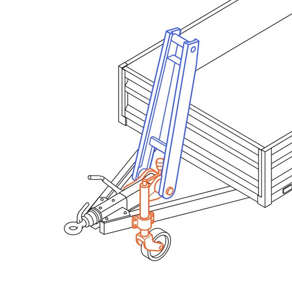 Frein parc remorque industrielle