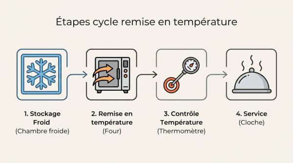 Étapes cycle remise en température
