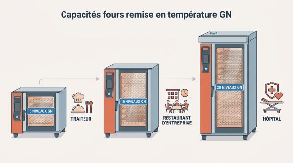 Capacités fours remise en température GN