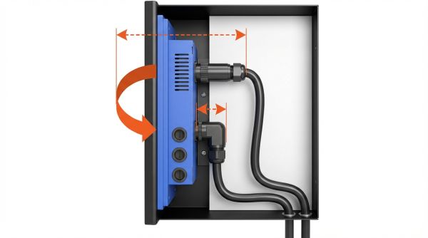 Profondeur connecteurs d'un Panel PC industriel