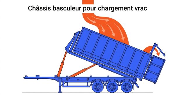 Châssis basculeur pour chargement vrac