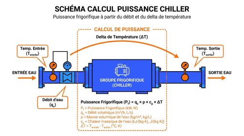 Schéma calcul puissance chiller