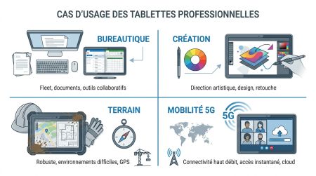 Cas d'usage des tablettes professionnelles