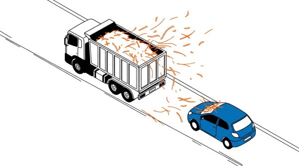 Dangers des projections de fourrage route