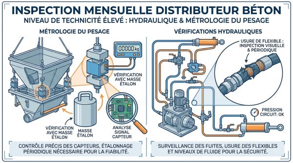 Inspection mensuelle distributeur béton