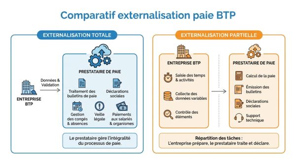 Comparatif externalisation paie BTP.