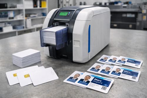 Impressionnant poste d'impression de cartes PVC