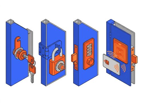 Fermetures d'un vestiaire multicase B2B