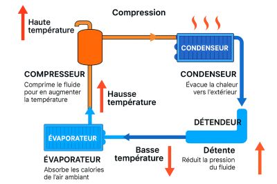 Composants essentiels du circuit frigorifique