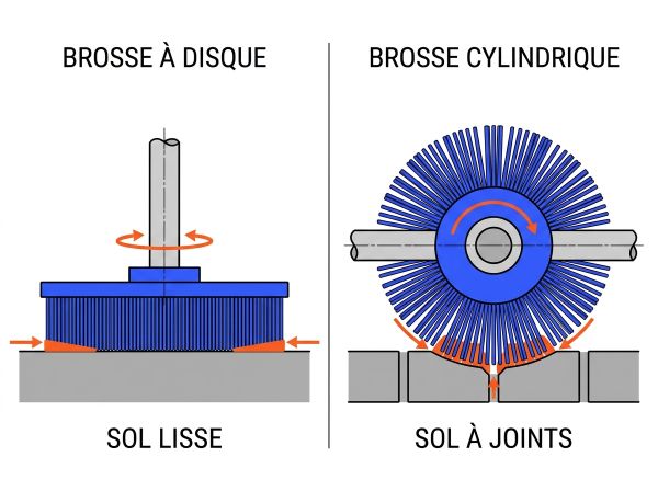 Coupe brosse disque et brosse cylindrique