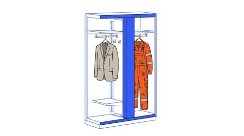 Casier double compartiment industriel